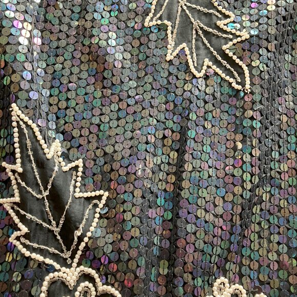 Vintage Imperial Handi Crafts Size 16 Silk Sequence Blouse - Picture 11 of 11